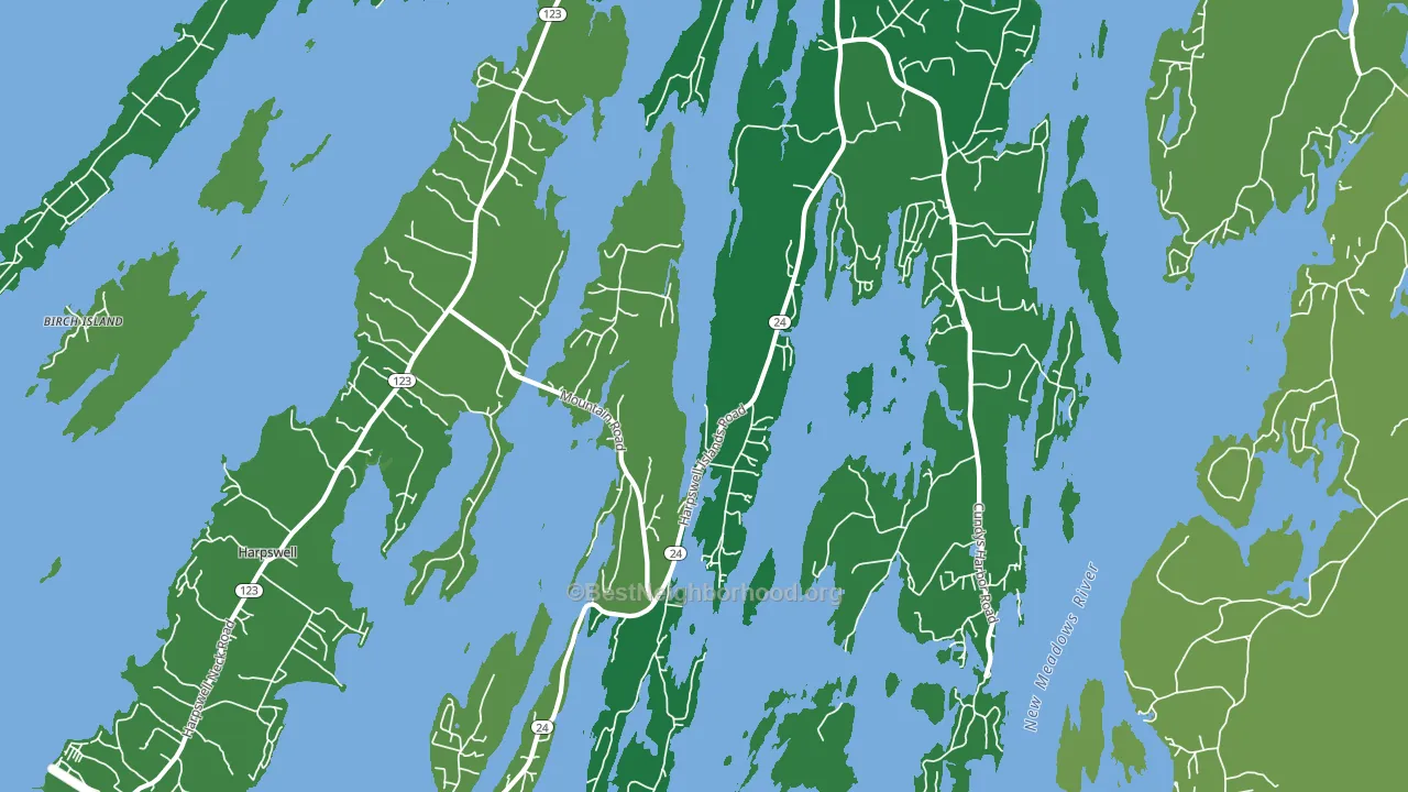 Harpswell, ME block-group voter-turnout map