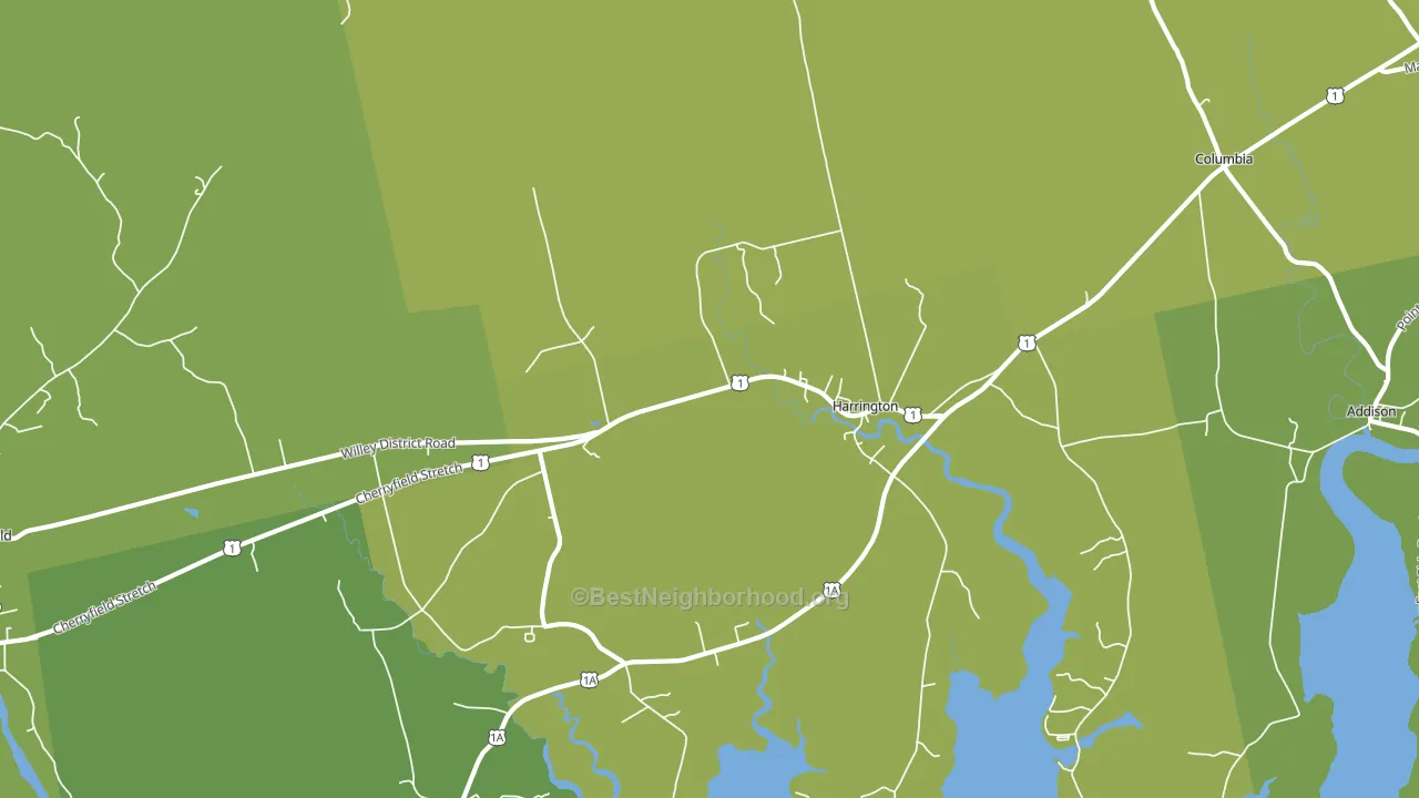 Harrington, ME block-group voter-turnout map