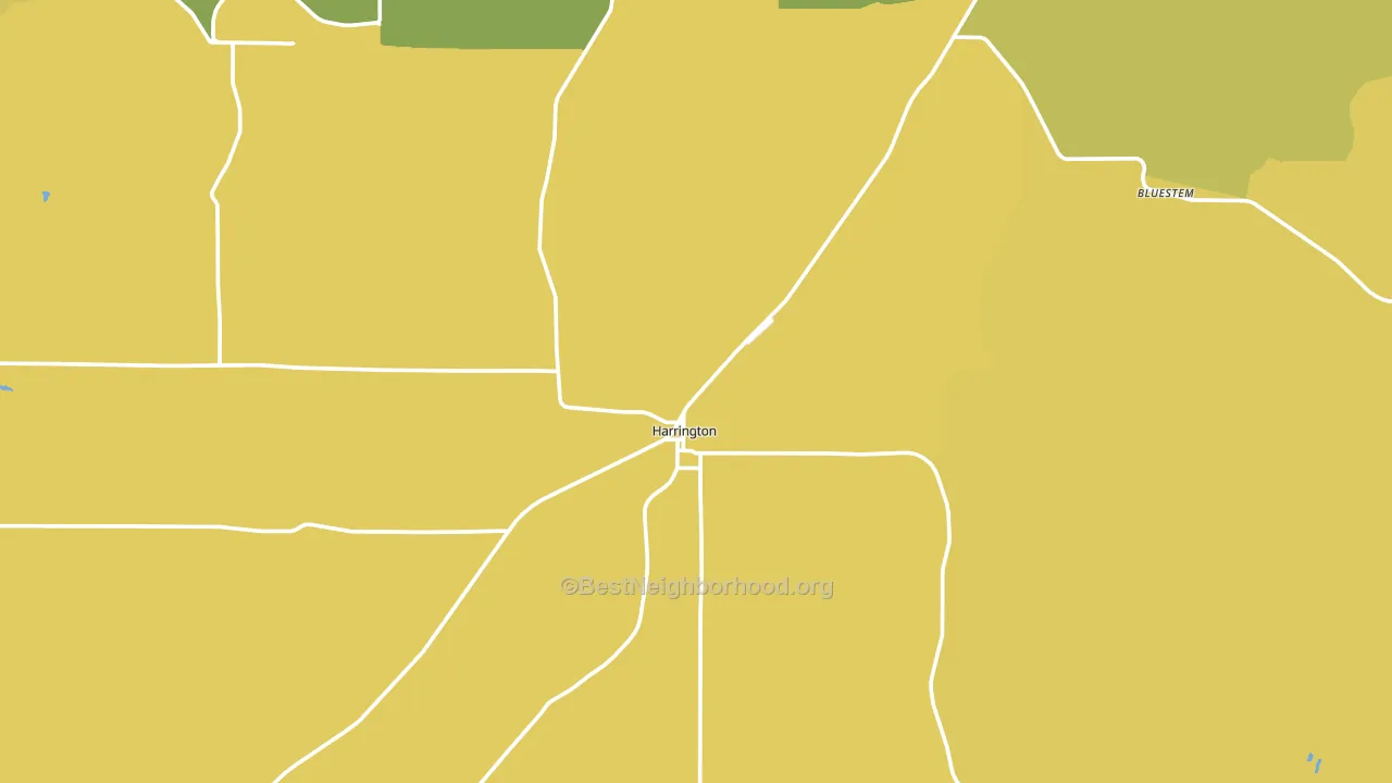 Harrington, WA block-group voter-turnout map