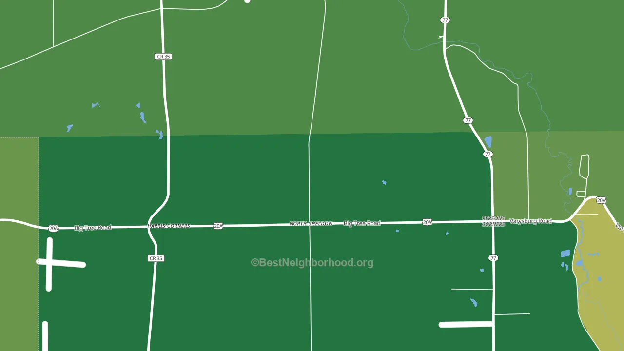 Harris Corners, NY block-group voter-turnout map