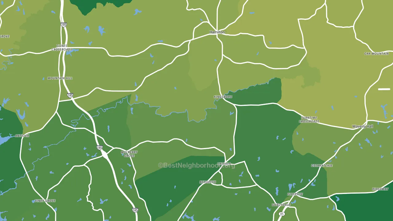 Harris County, GA block-group voter-turnout map