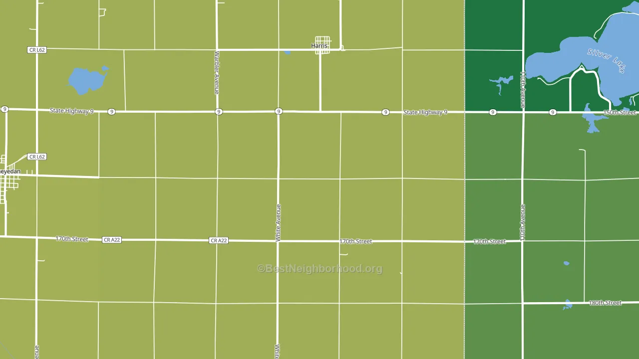 Harris, IA block-group voter-turnout map