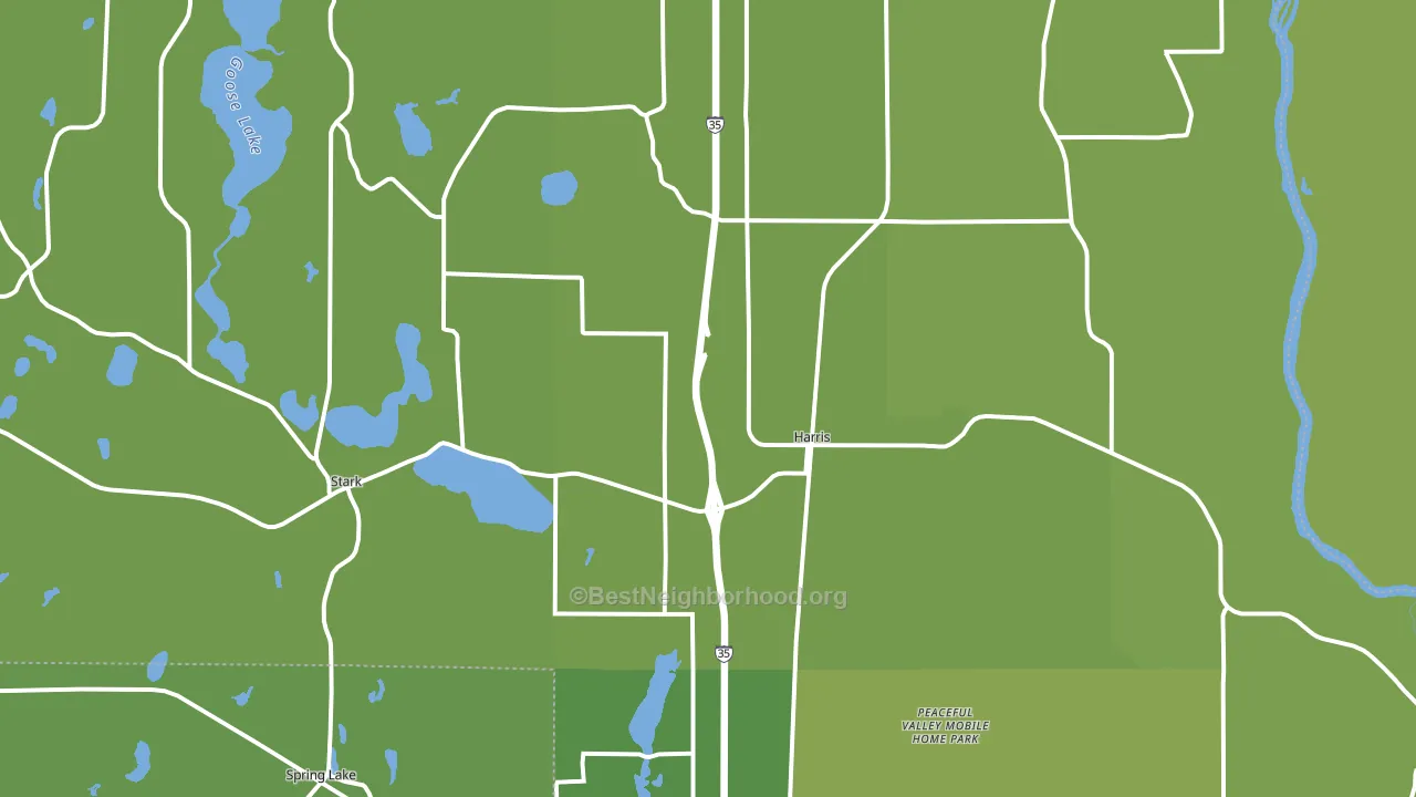 Harris, MN block-group voter-turnout map
