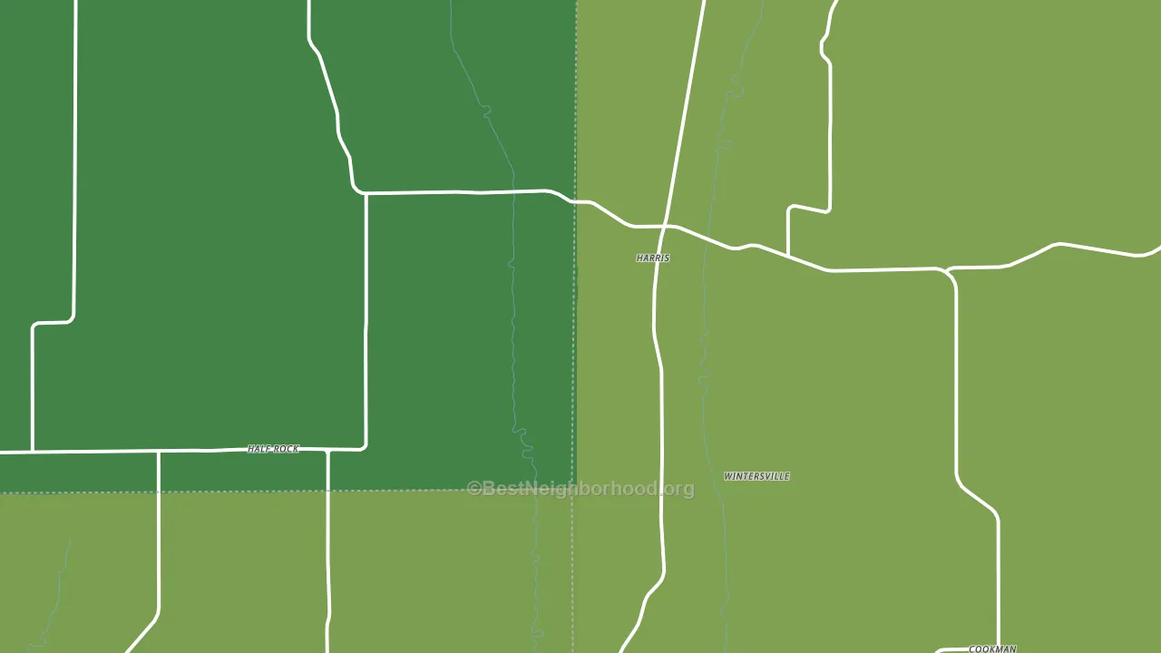 Harris, MO block-group voter-turnout map