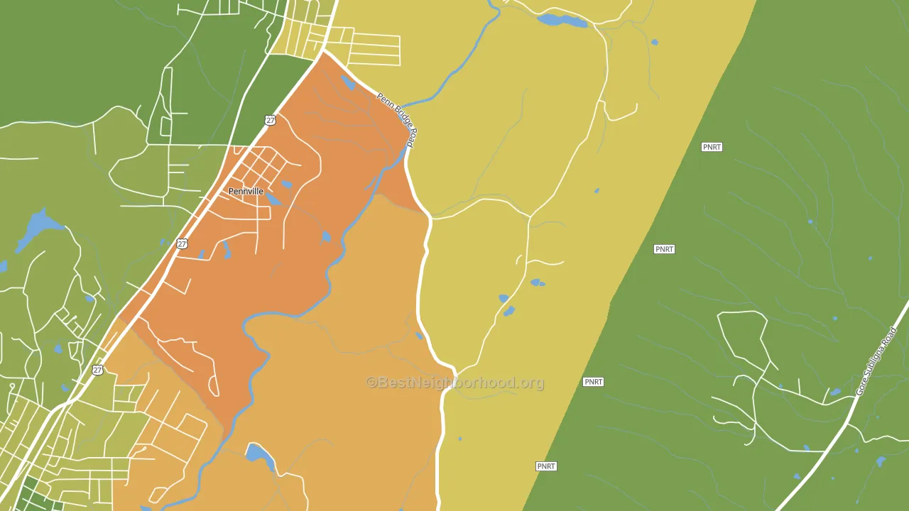 Harrisburg, GA block-group voter-turnout map
