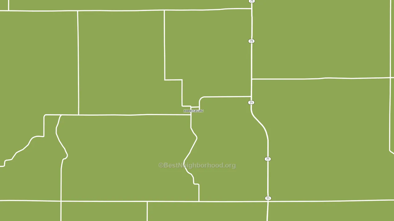 Harrisburg, NE block-group voter-turnout map