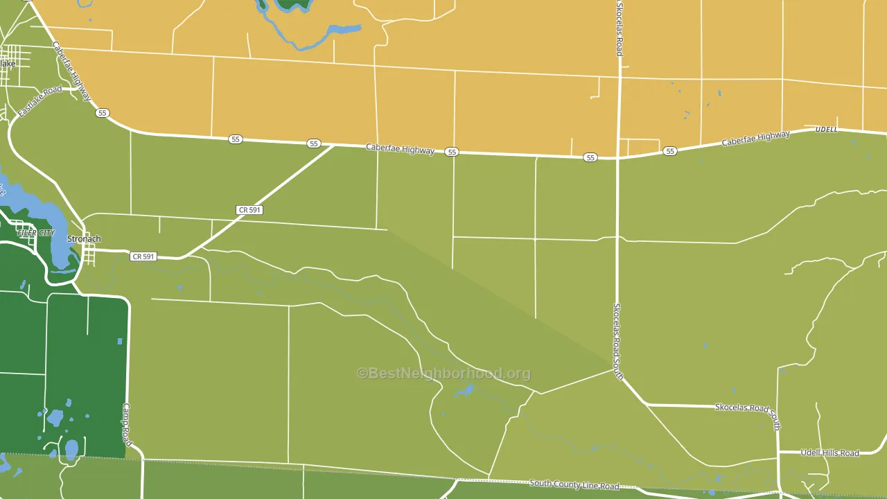 Harrison Beach, MI block-group voter-turnout map