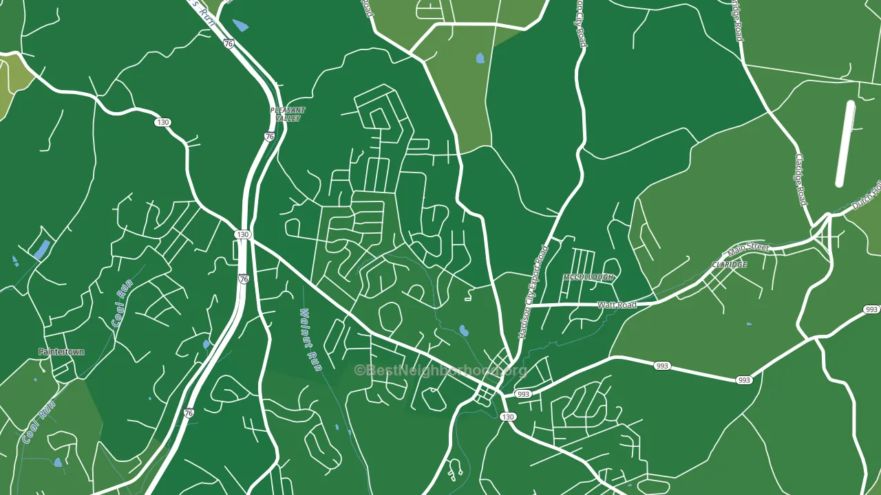 Harrison City, PA block-group voter-turnout map