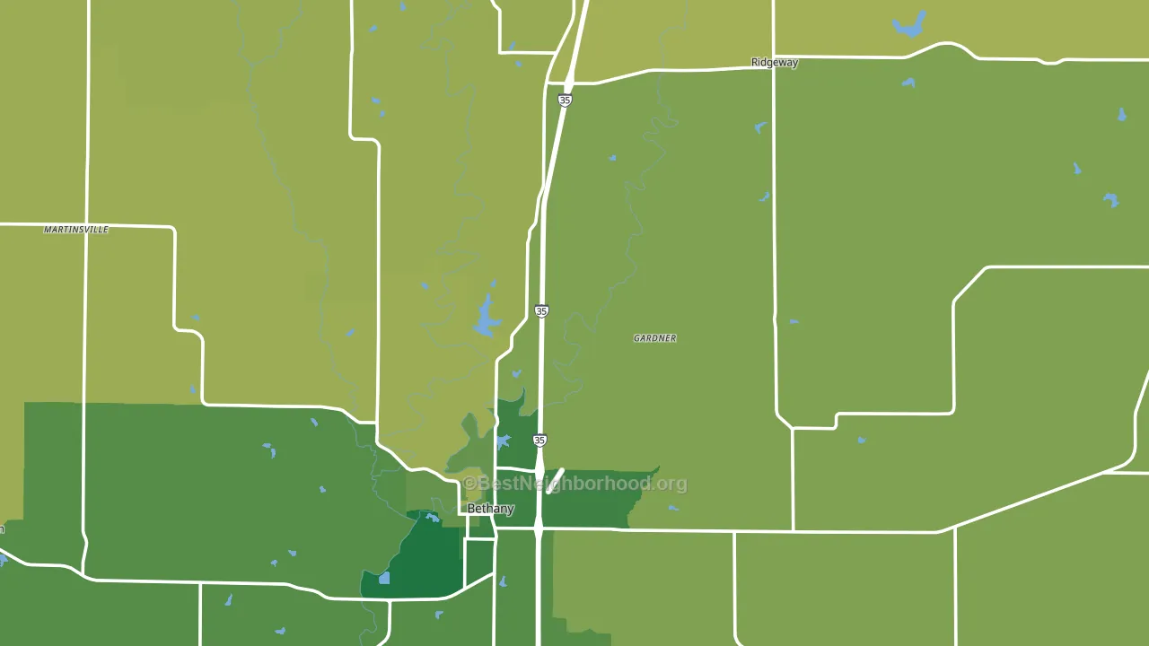Harrison County, MO block-group voter-turnout map