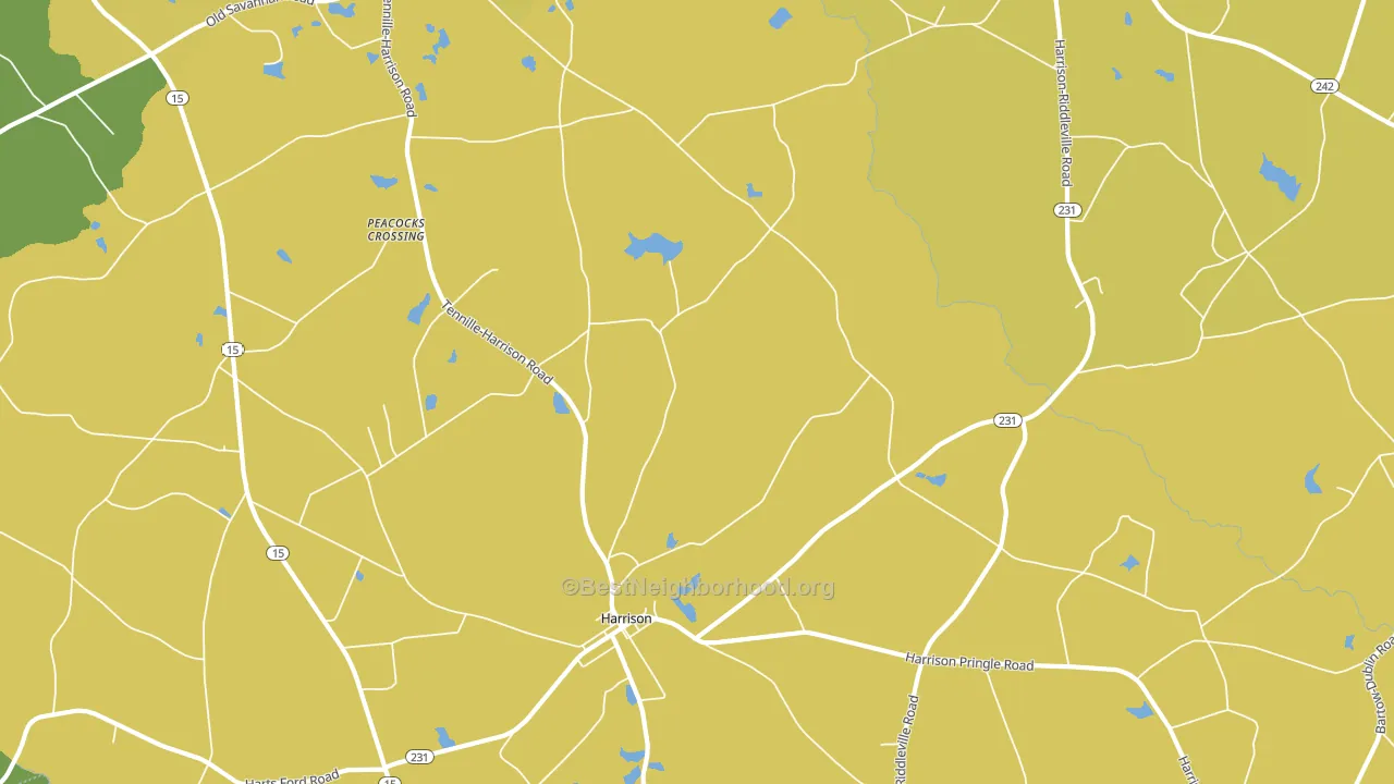 Harrison, GA block-group voter-turnout map