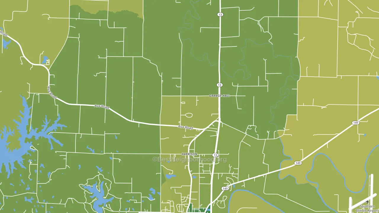 Harrison, IL block-group voter-turnout map