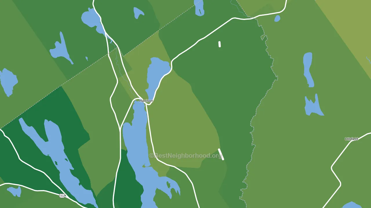 Harrison, ME block-group voter-turnout map