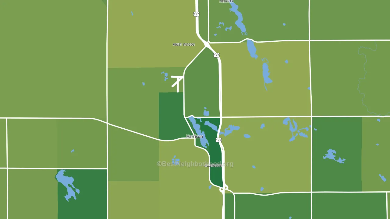 Harrison, MI block-group voter-turnout map