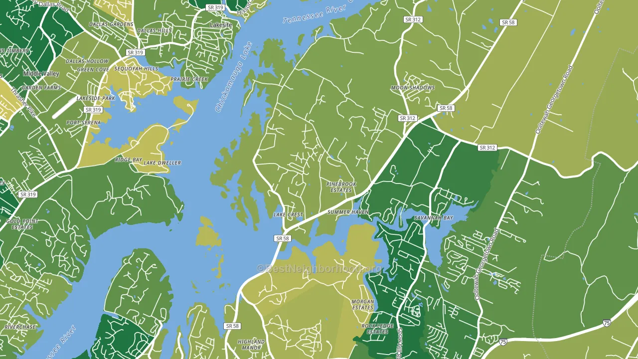 Harrison, TN block-group voter-turnout map