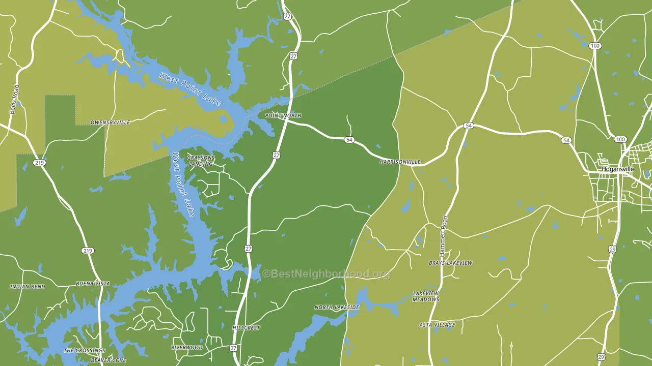 Harrisonville, GA block-group voter-turnout map