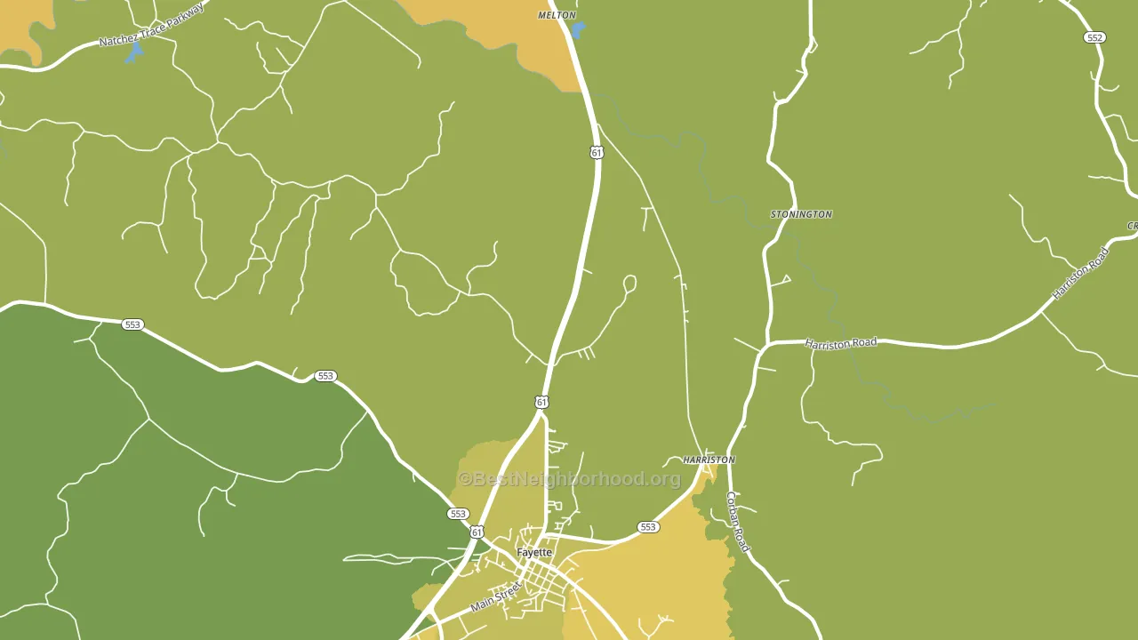Harriston, MS block-group voter-turnout map