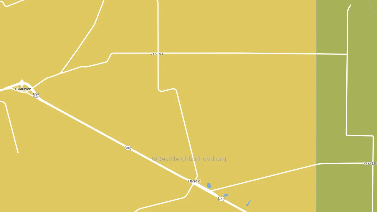 Harrold, TX block-group voter-turnout map