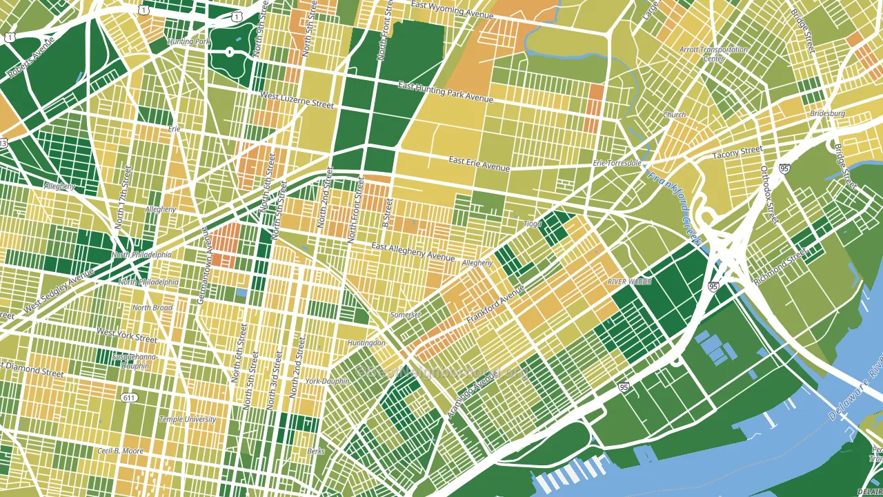 Harrowgate, Philadelphia, PA block-group voter-turnout map