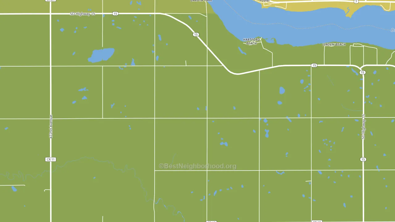 Hartford Beach, SD block-group voter-turnout map