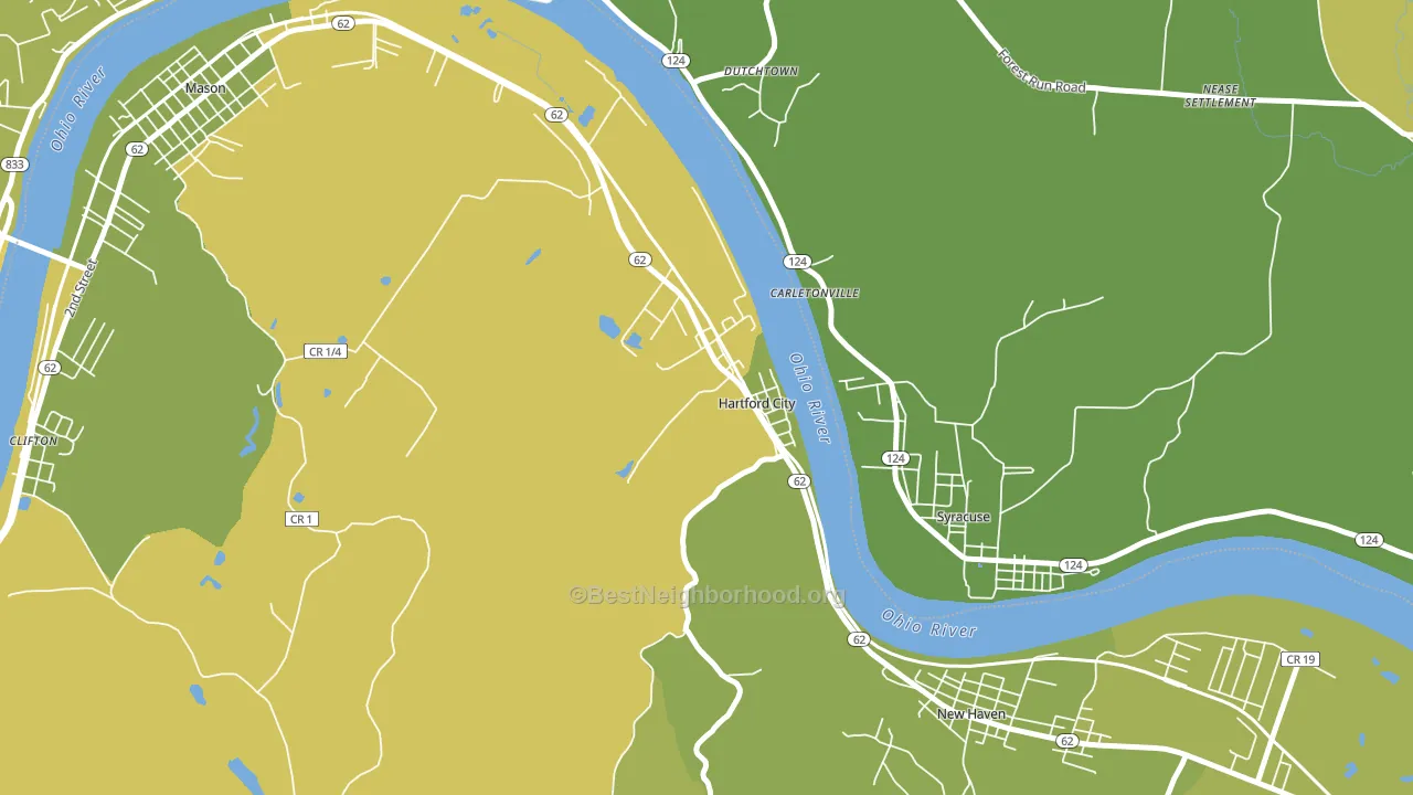 Hartford City, WV block-group voter-turnout map