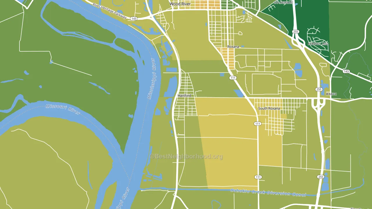 Hartford, IL block-group voter-turnout map