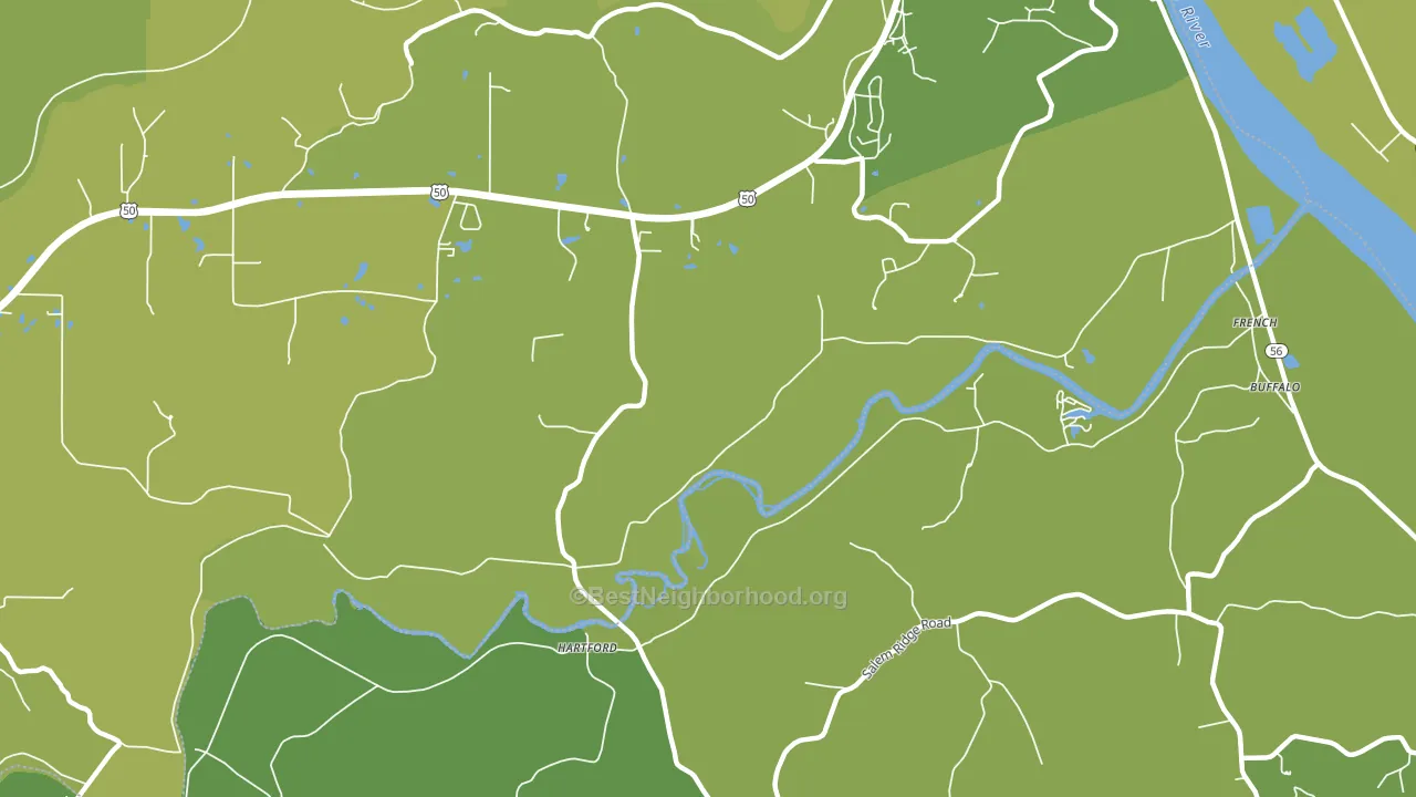 Hartford, IN block-group voter-turnout map