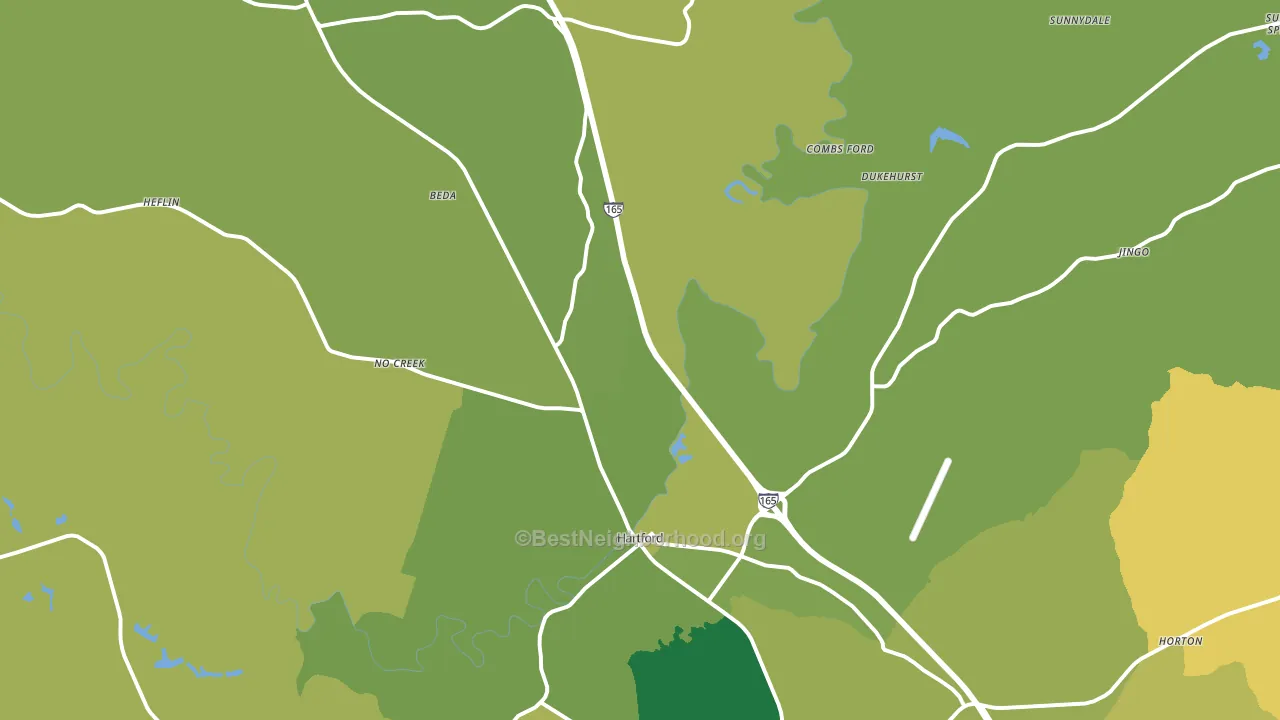 Hartford, KY block-group voter-turnout map