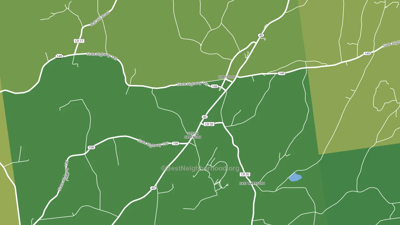 Hartford, NY block-group voter-turnout map