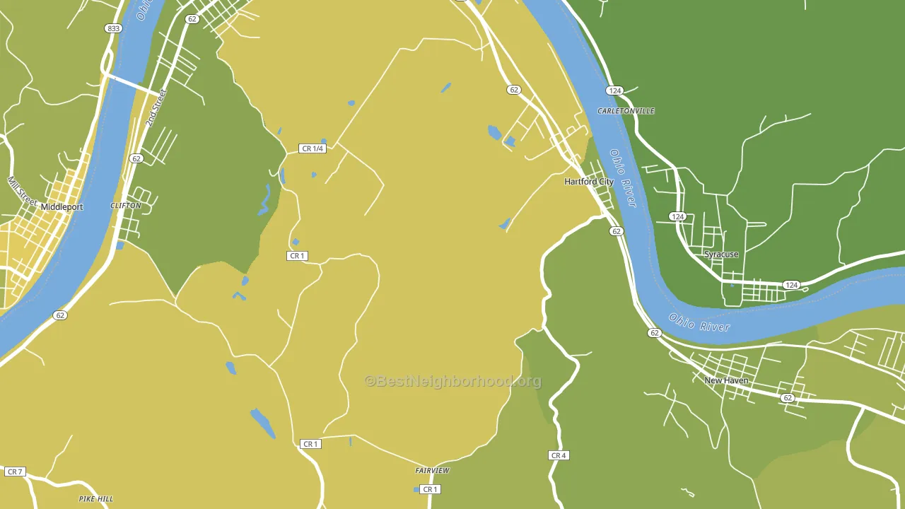 Hartford, WV block-group voter-turnout map