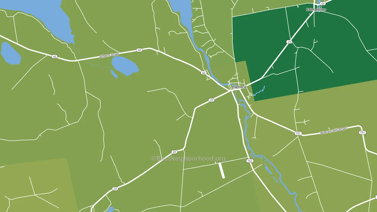 Hartland, ME block-group voter-turnout map