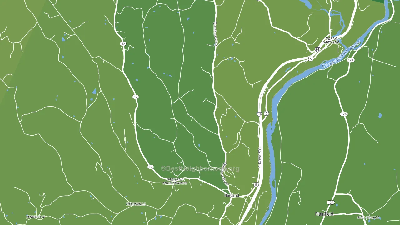 Hartland, VT block-group voter-turnout map
