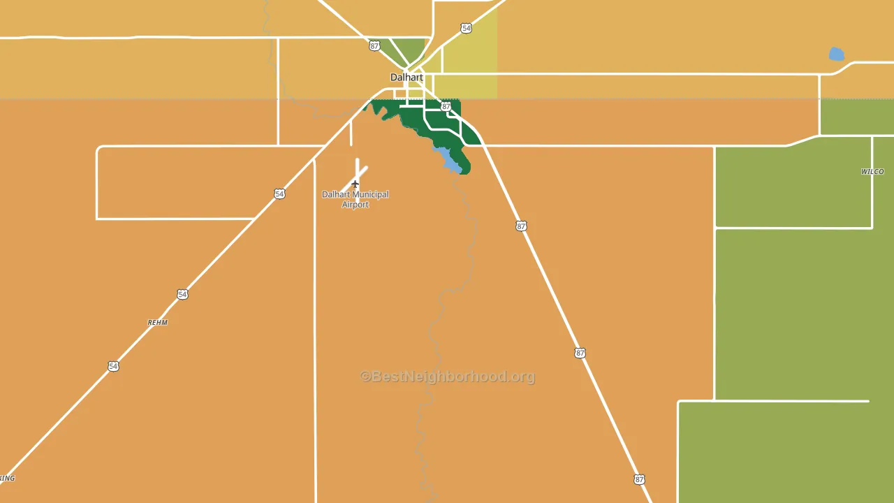 Hartley County, TX block-group voter-turnout map