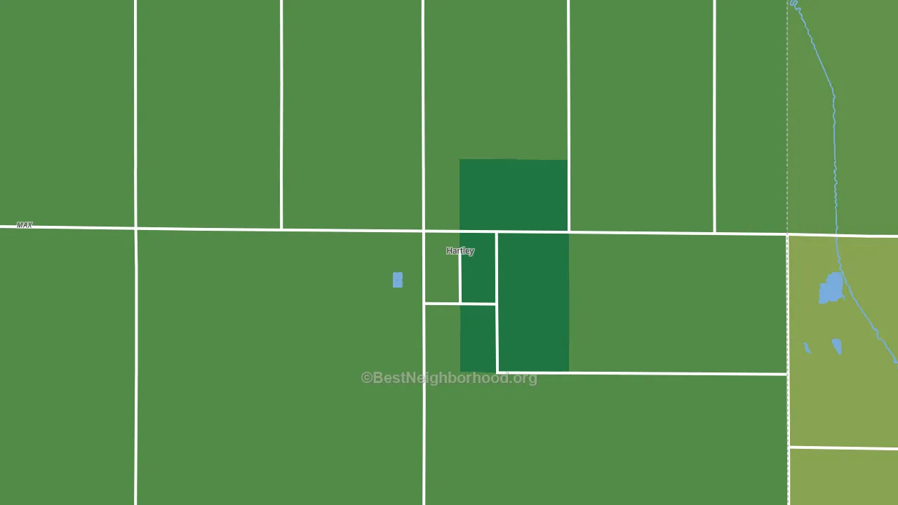 Hartley, IA block-group voter-turnout map