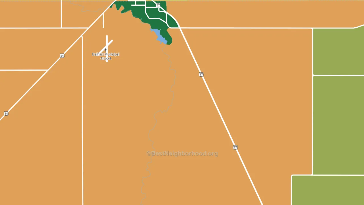Hartley, TX block-group voter-turnout map
