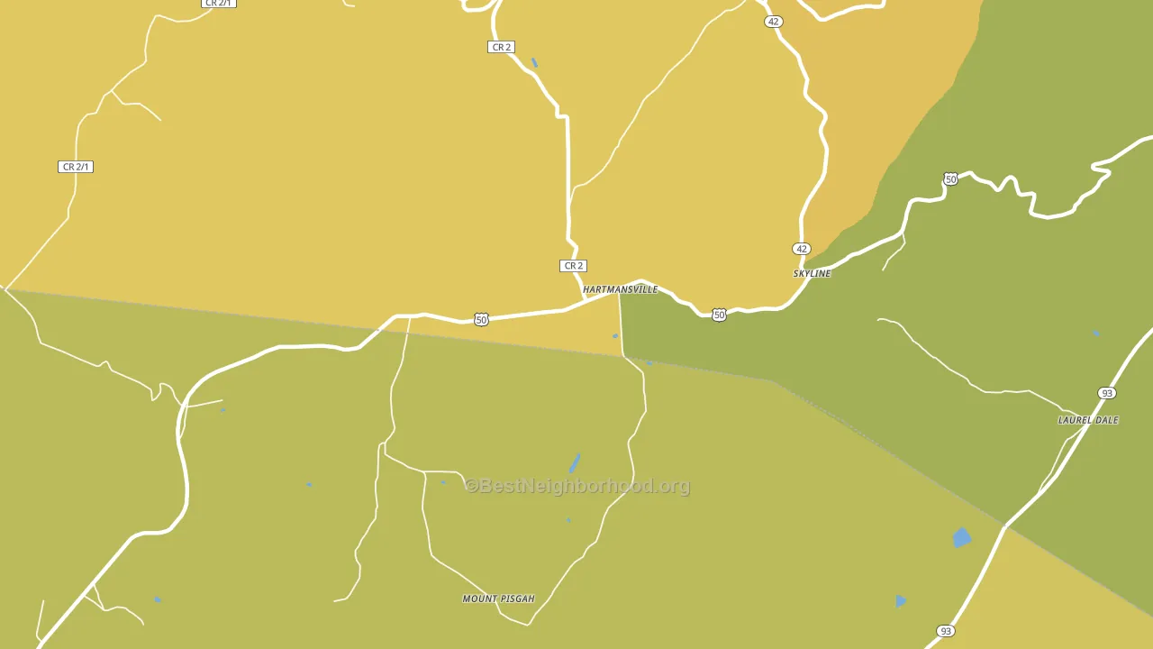 Hartmansville, WV block-group voter-turnout map