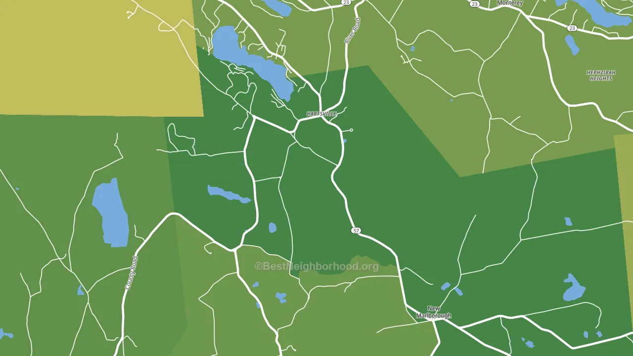 Hartsville, MA block-group voter-turnout map