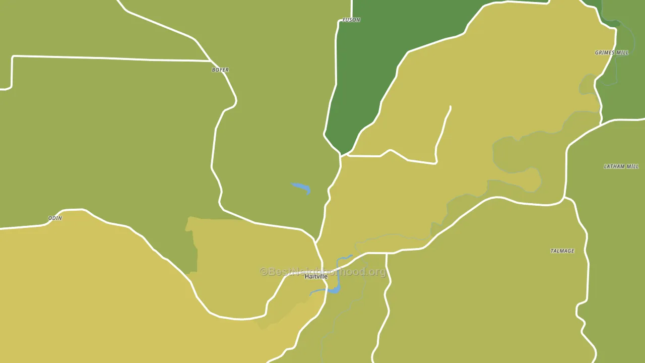 Hartville, MO block-group voter-turnout map