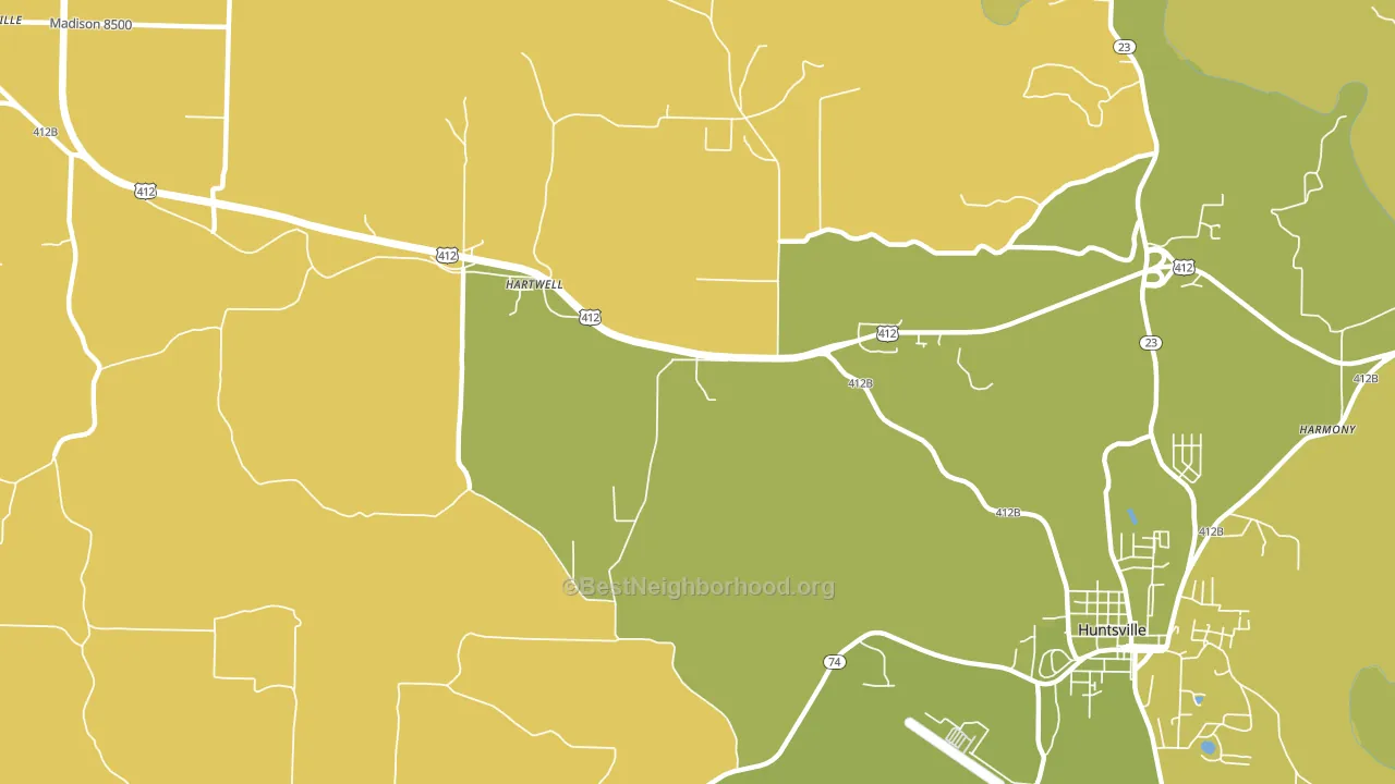 Hartwell, AR block-group voter-turnout map