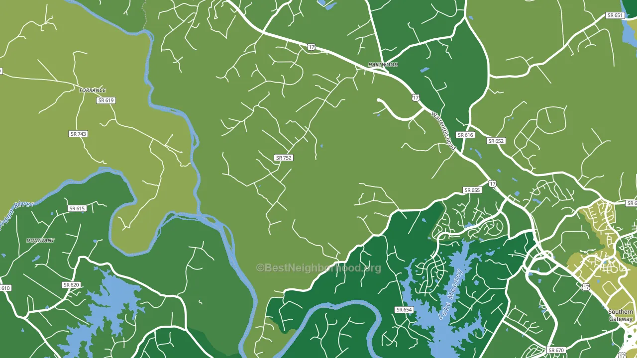 Hartwood, VA block-group voter-turnout map