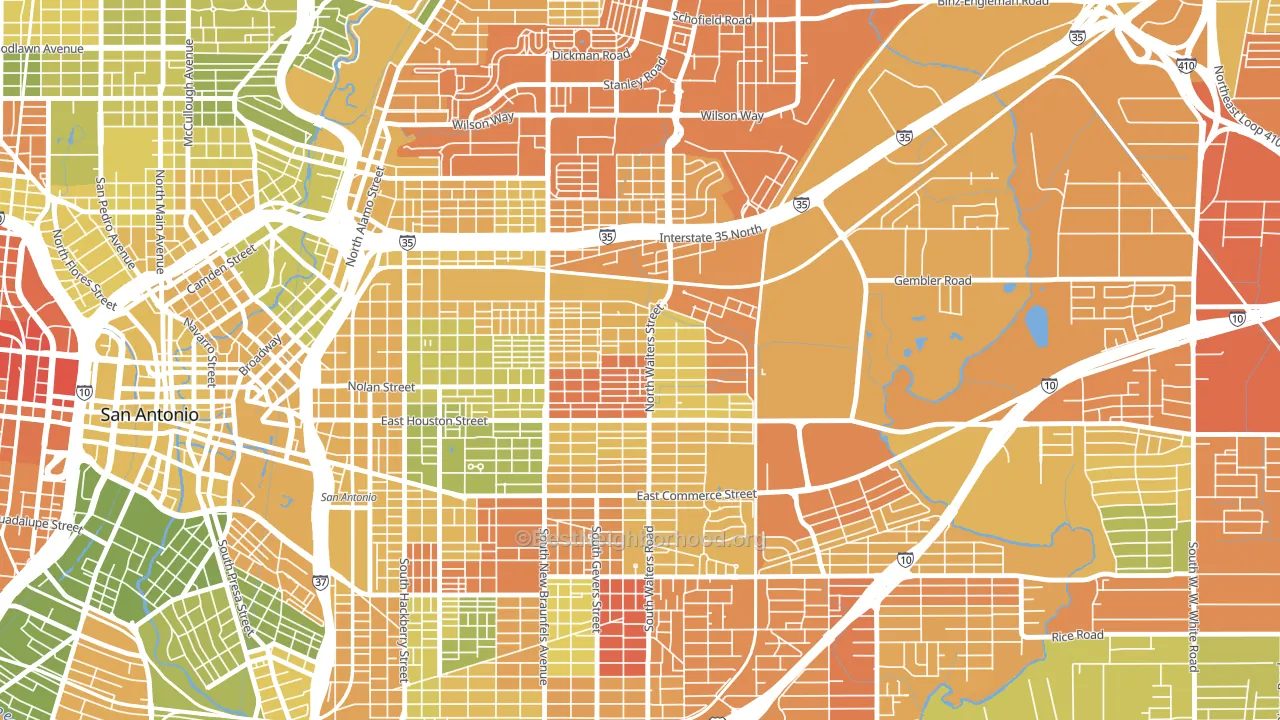 Harvard Place-Eastlawn, San Antonio, TX block-group voter-turnout map