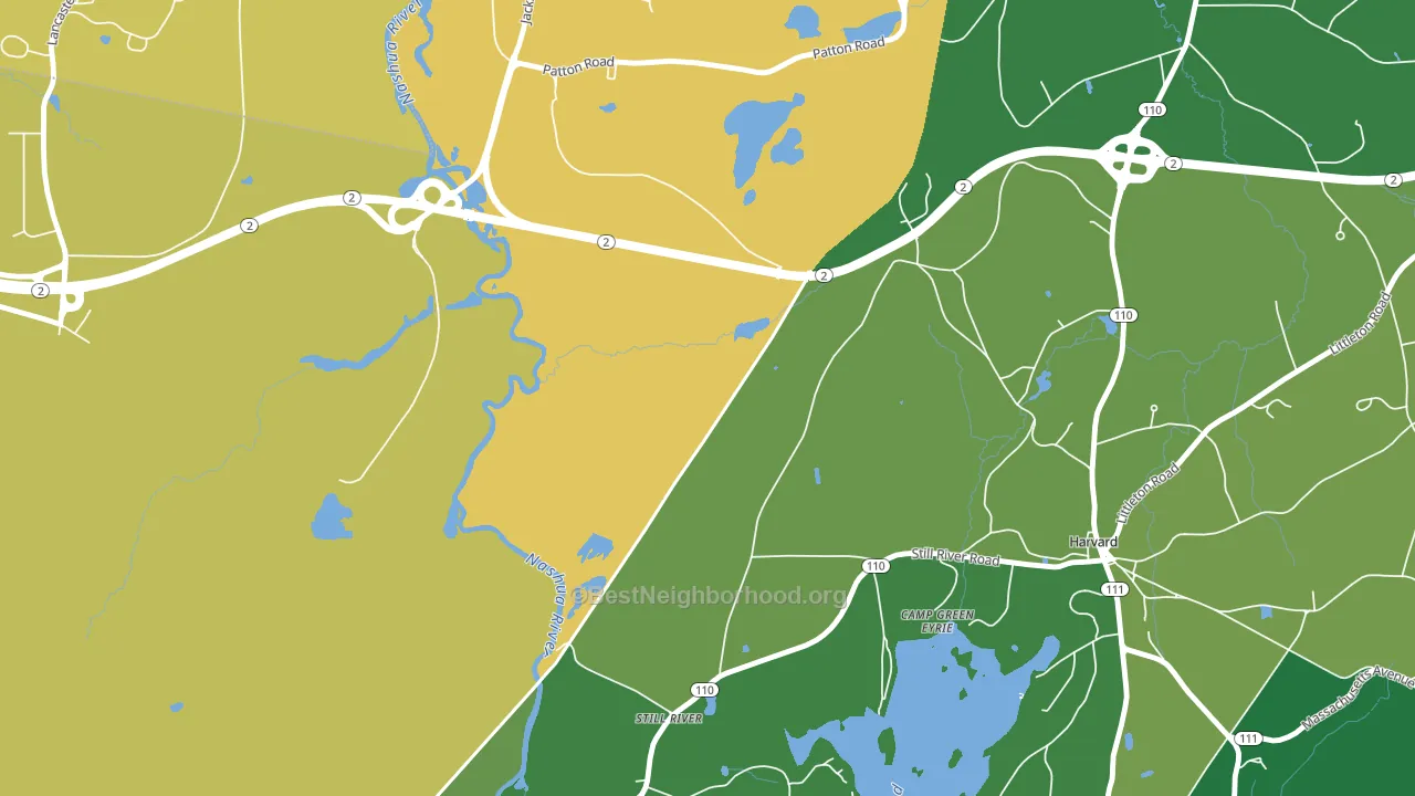 Harvard Station, MA block-group voter-turnout map