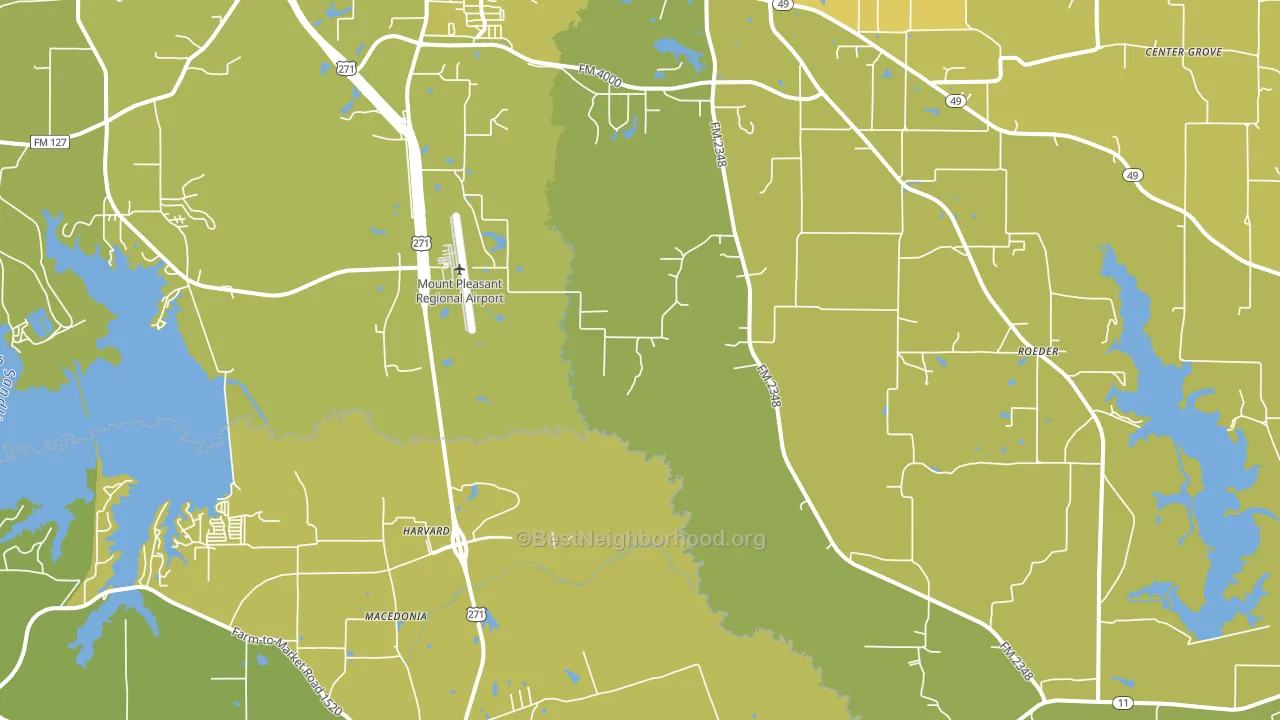 Harvard, TX block-group voter-turnout map