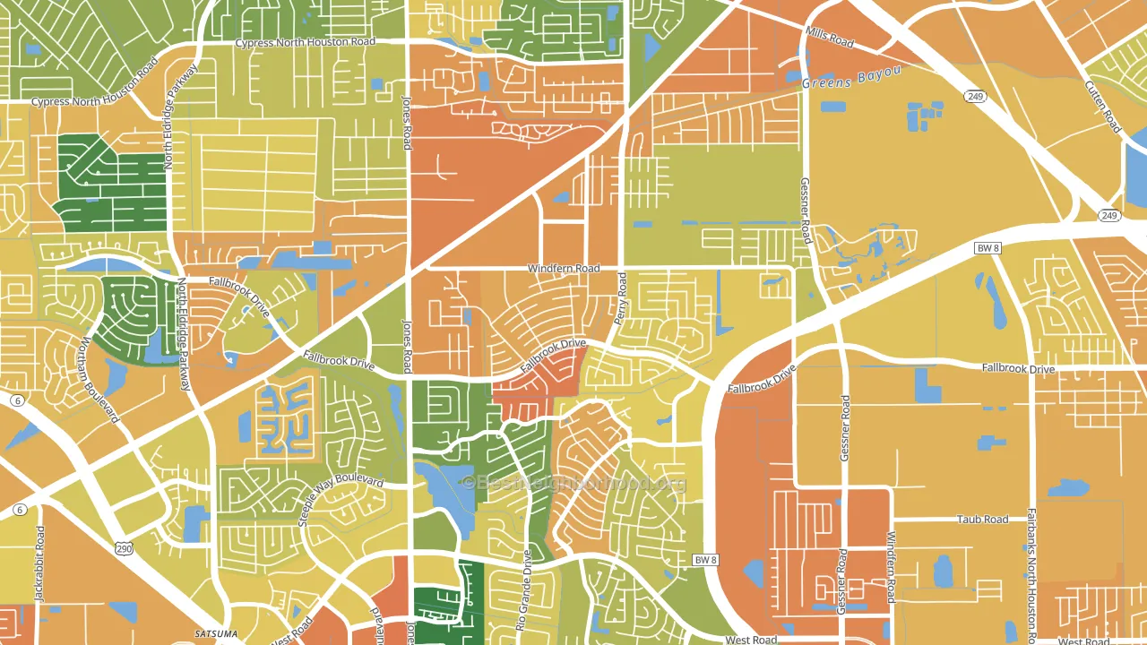 Harvest Bend, Houston, TX block-group voter-turnout map
