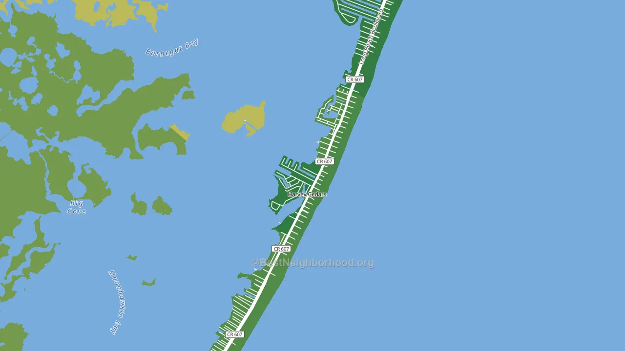 Harvey Cedars, NJ block-group voter-turnout map