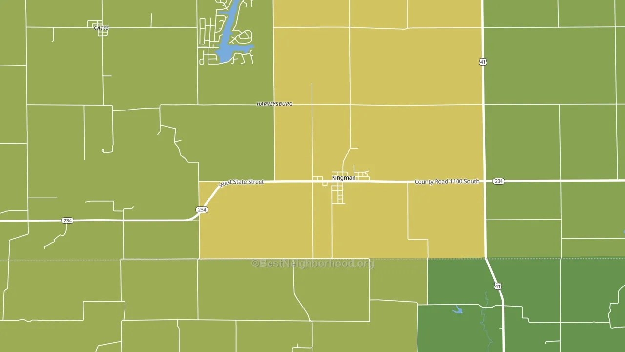 Harveysburg, IN block-group voter-turnout map