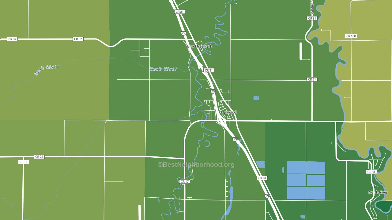 Harwood, ND block-group voter-turnout map