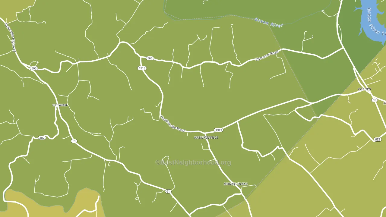 Haskingsville, KY block-group voter-turnout map