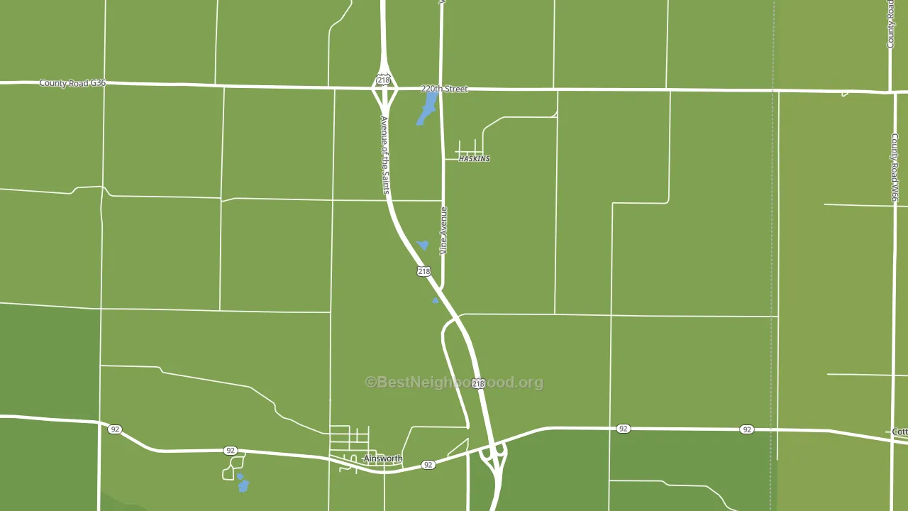 Haskins, IA block-group voter-turnout map