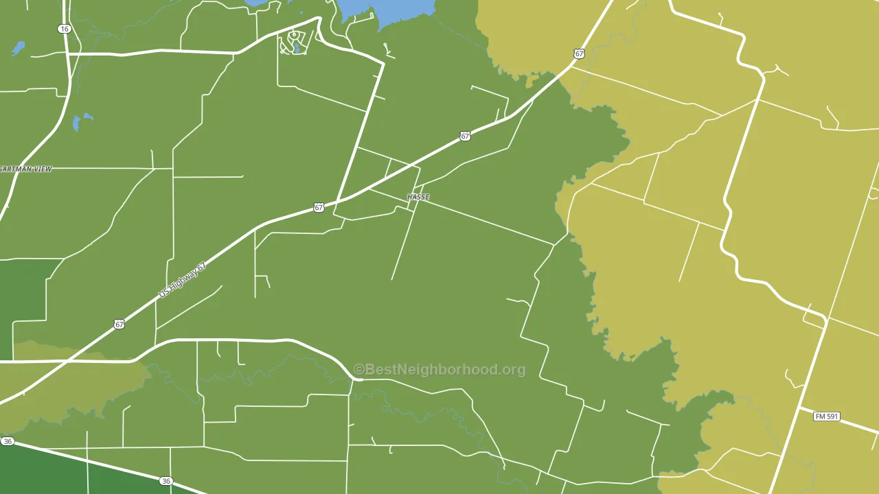 Hasse, TX block-group voter-turnout map