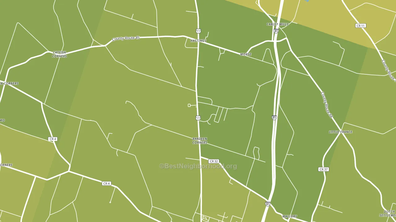 Hastings, NY block-group voter-turnout map
